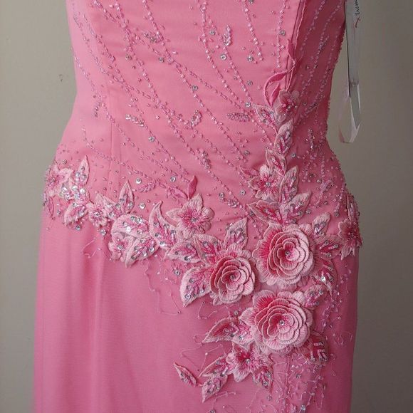 NWT Pink Evening Gown Prom Dress by Extreme Prom - Picture 2 of 5